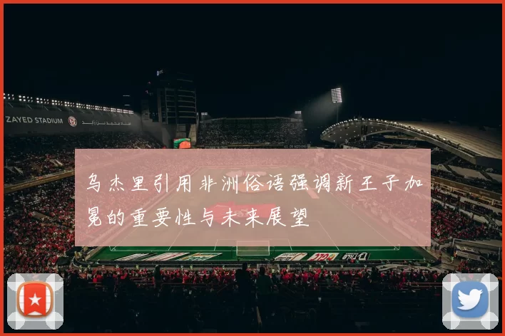 乌杰里引用非洲俗语强调新王子加冕的重要性与未来展望